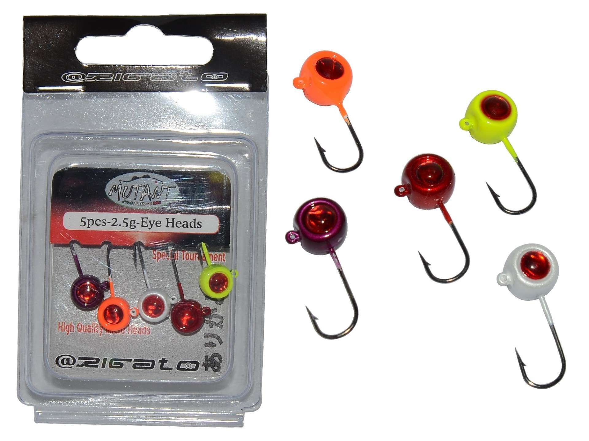 Mutant 6438 Jig Head Rigato 3D Melek Göz 1gr LRF Jig Head 5li Paket