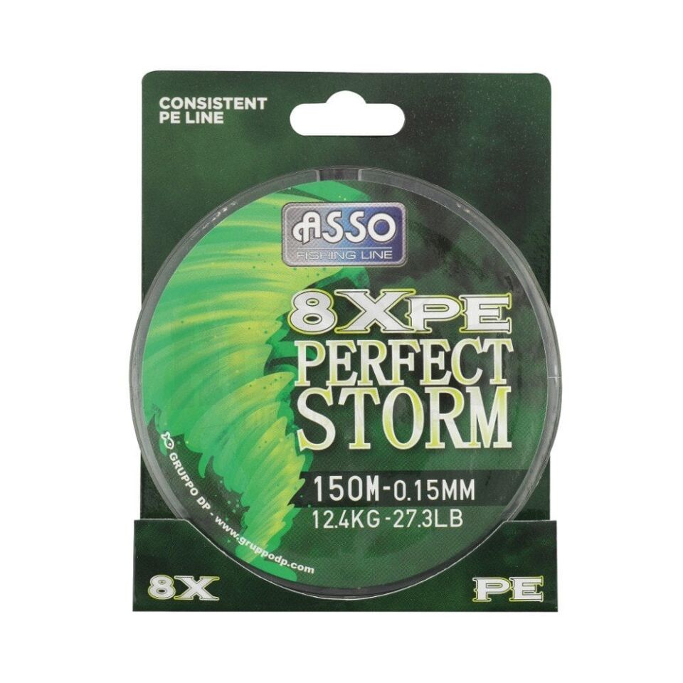 Asso Perfect Storm 8 Örgü İp Misina 150MT No: 0,12MM / 150MT / 23,50 LB