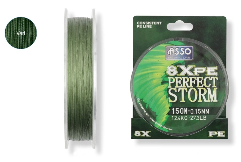 Asso Perfect Storm 8 Örgü İp Misina 150MT No: 0,12MM / 150MT / 23,50 LB