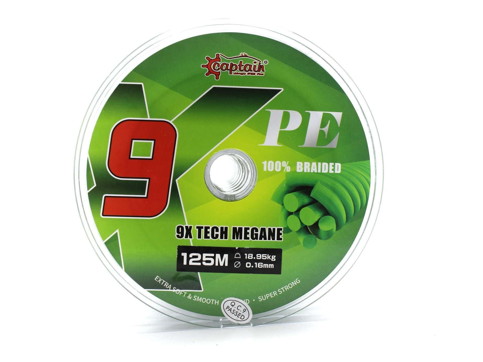 Captain X9 Megane Tech PE 9 Örgü Spin İpi 125mt Dark Green
