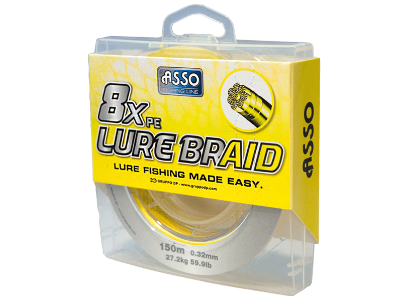 ASSO PE 8X LURE BRAID 150 MT NO: 0,12MM / 150MT. / 18,20 LB