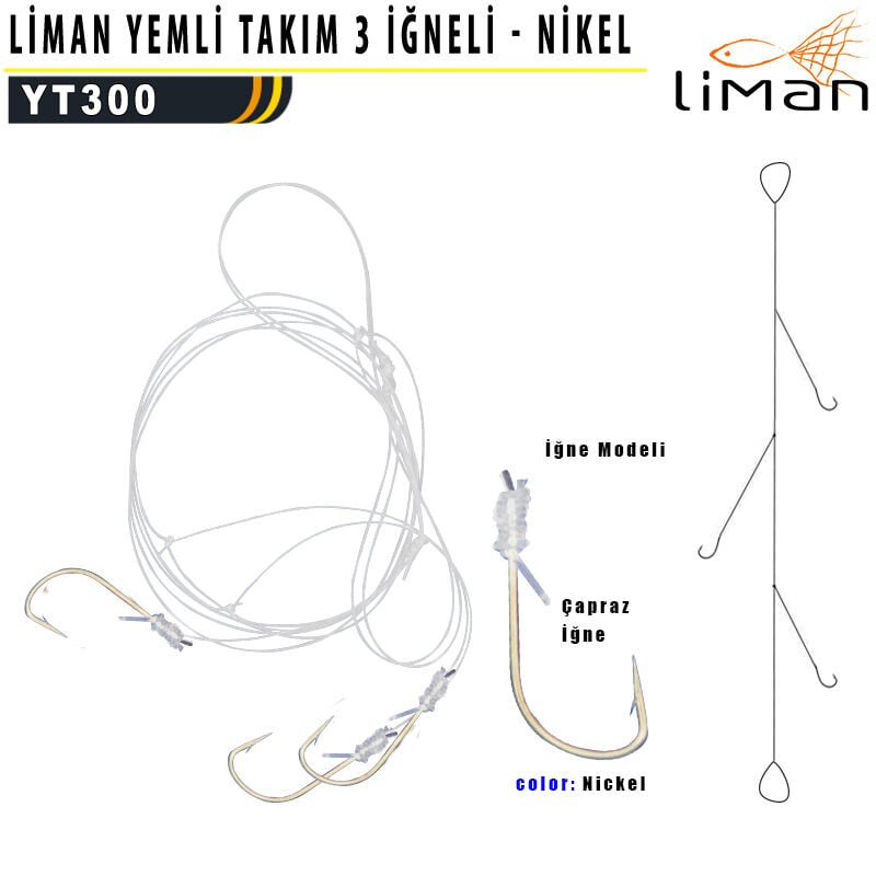 Liman Yemli Takım 3 İğneli - Beyaz İğne 100 Adetli