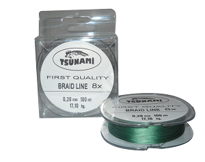 Tsunami Braid Line 100 Metre  8x 024mm